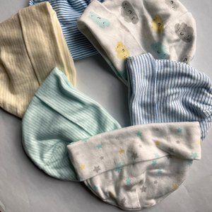 COPY - 6 Pack Infant Baby Gerber Hats Beanies Sz 0-6M